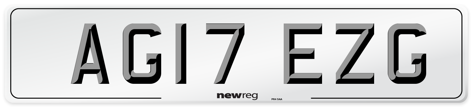 AG17 EZG Number Plate from New Reg